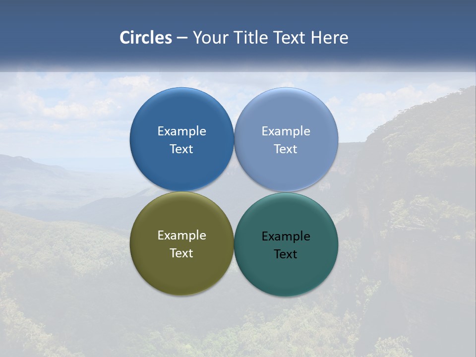 A Scenic View Of The Blue Mountains With Clouds In The Sky PowerPoint Template