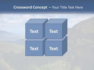 A Scenic View Of The Blue Mountains With Clouds In The Sky PowerPoint Template