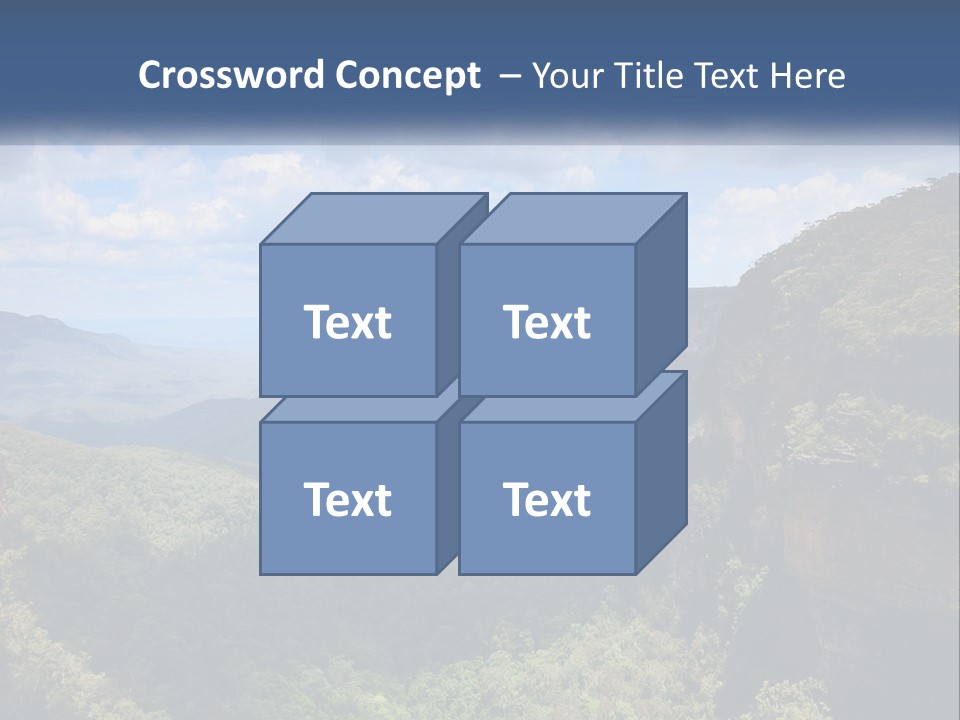 A Scenic View Of The Blue Mountains With Clouds In The Sky PowerPoint Template