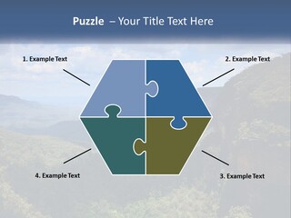 A Scenic View Of The Blue Mountains With Clouds In The Sky PowerPoint Template