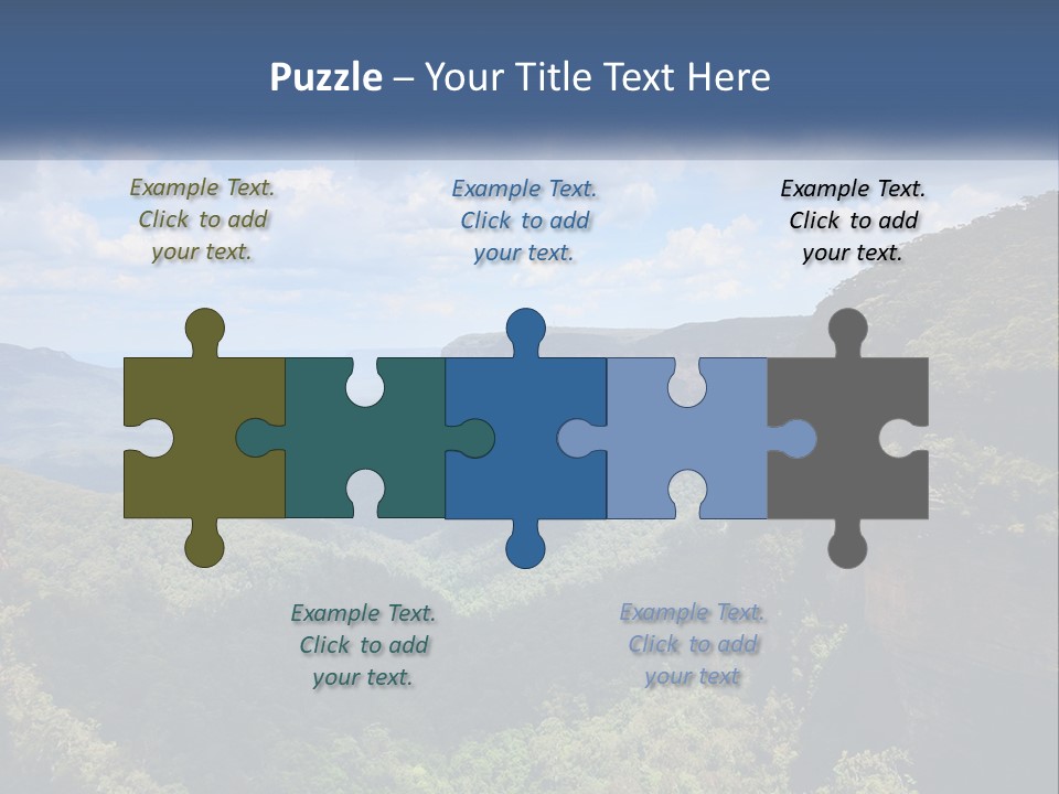 A Scenic View Of The Blue Mountains With Clouds In The Sky PowerPoint Template