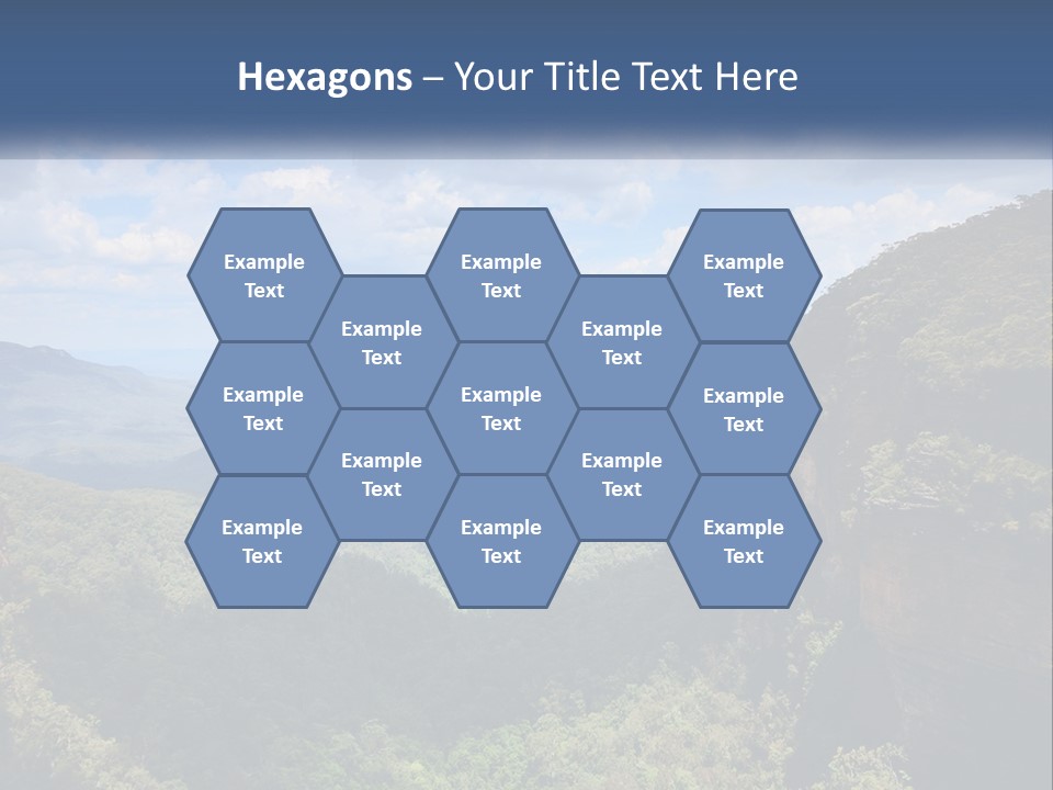 A Scenic View Of The Blue Mountains With Clouds In The Sky PowerPoint Template