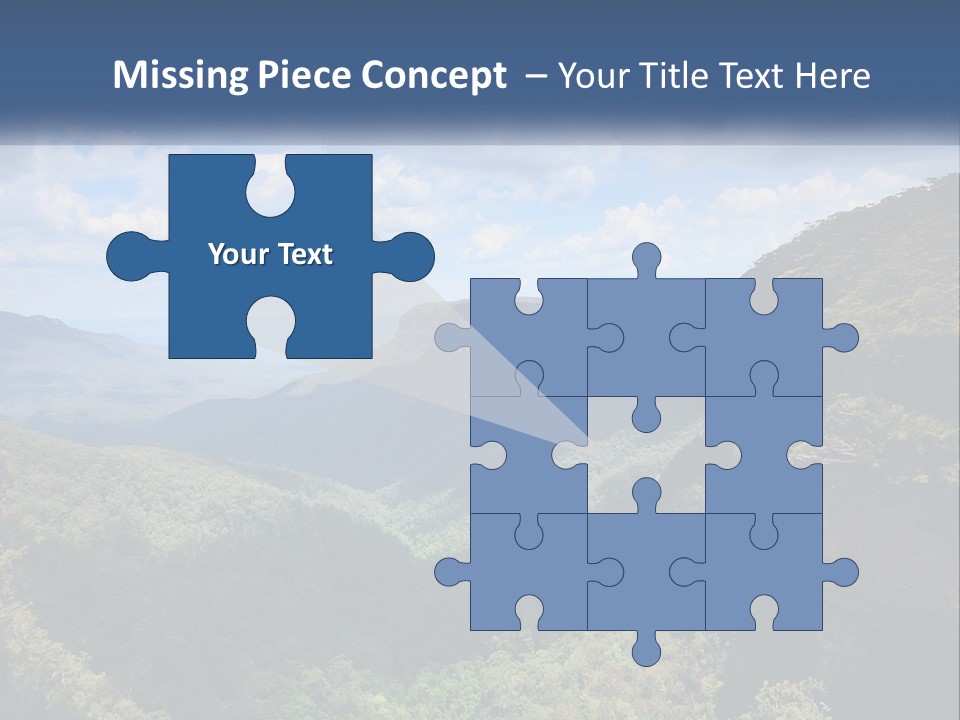 A Scenic View Of The Blue Mountains With Clouds In The Sky PowerPoint Template