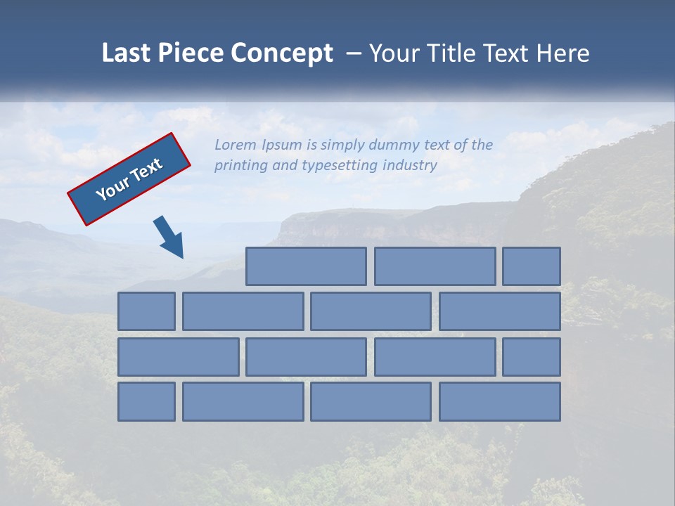 A Scenic View Of The Blue Mountains With Clouds In The Sky PowerPoint Template