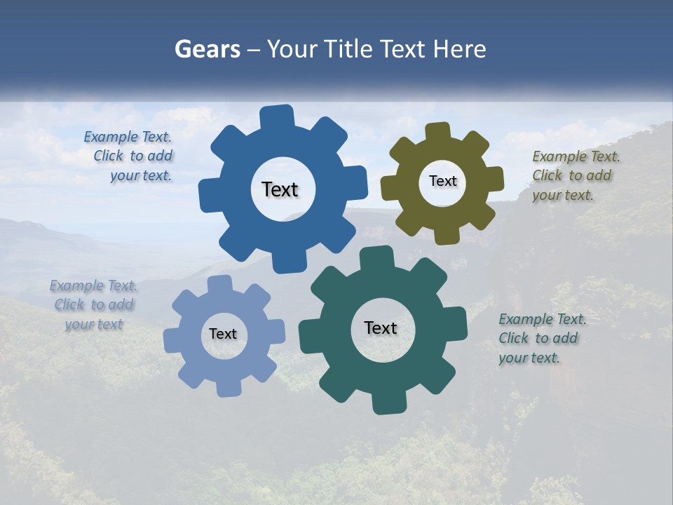 A Scenic View Of The Blue Mountains With Clouds In The Sky PowerPoint Template