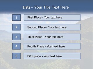 A Scenic View Of The Blue Mountains With Clouds In The Sky PowerPoint Template