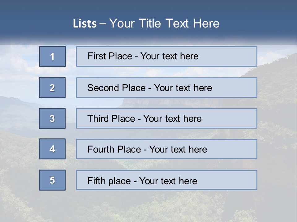 A Scenic View Of The Blue Mountains With Clouds In The Sky PowerPoint Template