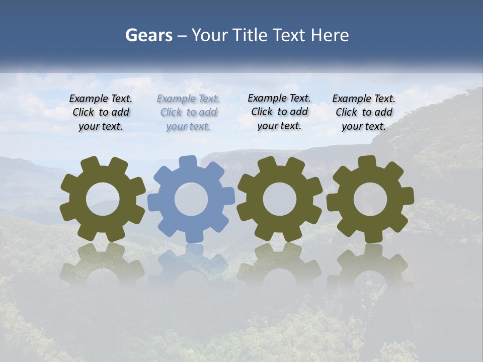 A Scenic View Of The Blue Mountains With Clouds In The Sky PowerPoint Template