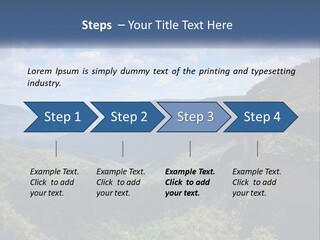 A Scenic View Of The Blue Mountains With Clouds In The Sky PowerPoint Template