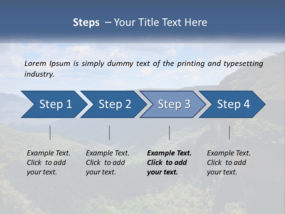 A Scenic View Of The Blue Mountains With Clouds In The Sky PowerPoint Template