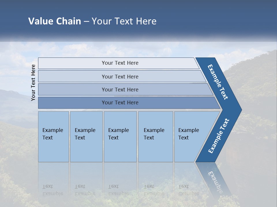 A Scenic View Of The Blue Mountains With Clouds In The Sky PowerPoint Template