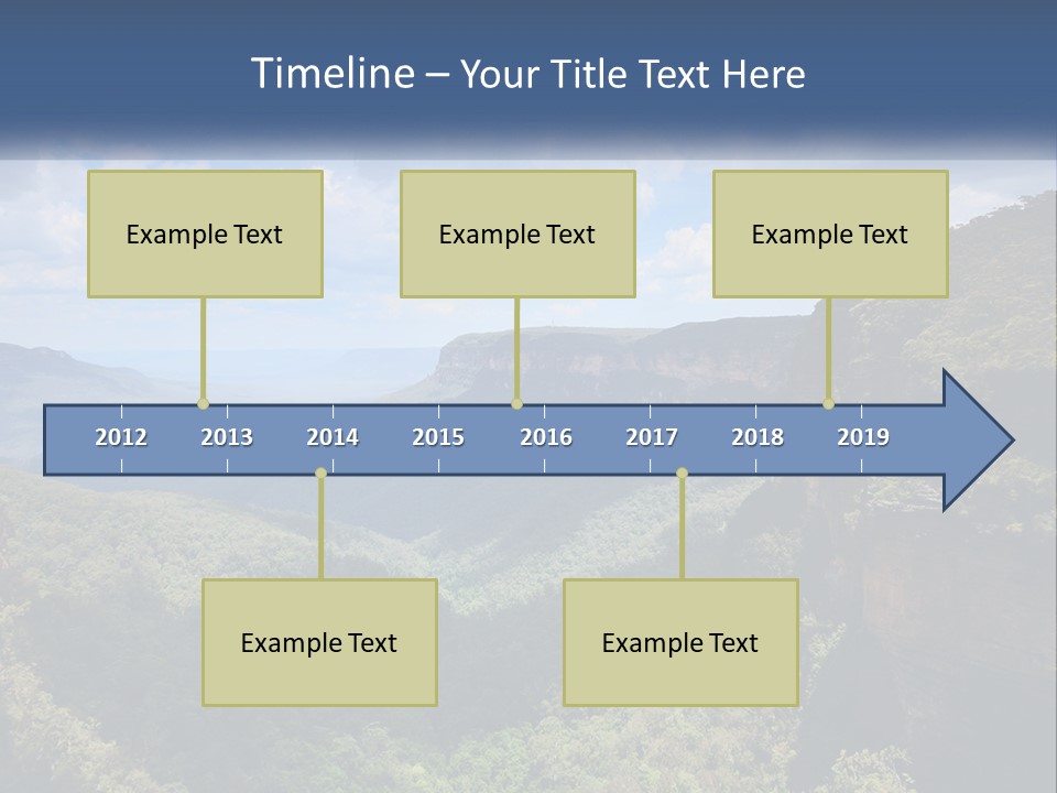 A Scenic View Of The Blue Mountains With Clouds In The Sky PowerPoint Template