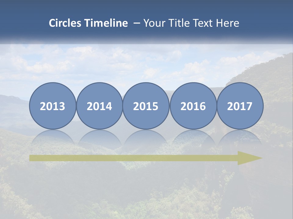 A Scenic View Of The Blue Mountains With Clouds In The Sky PowerPoint Template