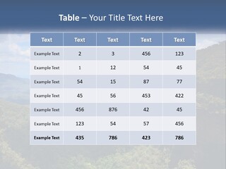 A Scenic View Of The Blue Mountains With Clouds In The Sky PowerPoint Template