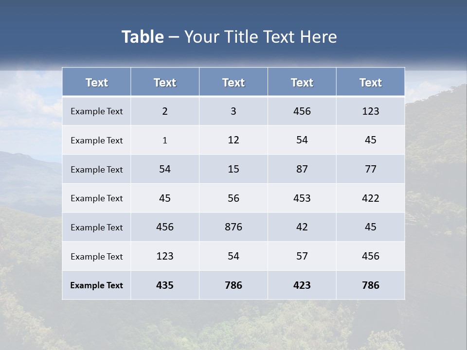 A Scenic View Of The Blue Mountains With Clouds In The Sky PowerPoint Template