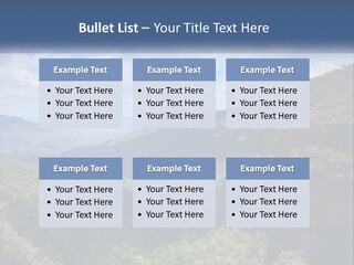 A Scenic View Of The Blue Mountains With Clouds In The Sky PowerPoint Template