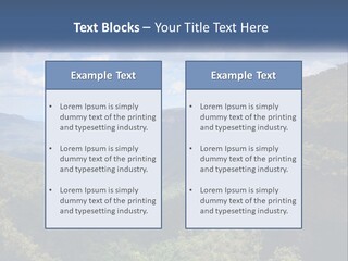 A Scenic View Of The Blue Mountains With Clouds In The Sky PowerPoint Template