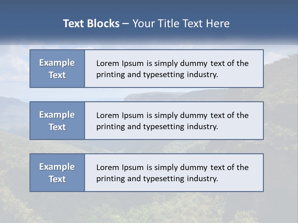 A Scenic View Of The Blue Mountains With Clouds In The Sky PowerPoint Template