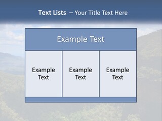 A Scenic View Of The Blue Mountains With Clouds In The Sky PowerPoint Template