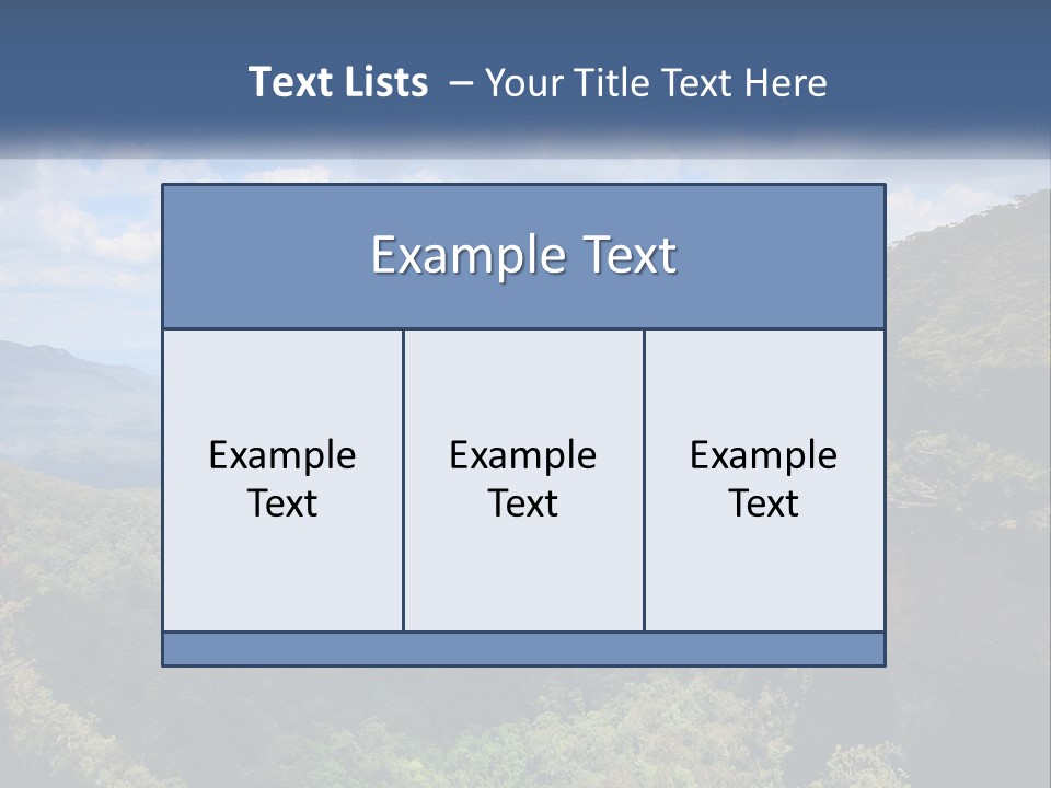 A Scenic View Of The Blue Mountains With Clouds In The Sky PowerPoint Template