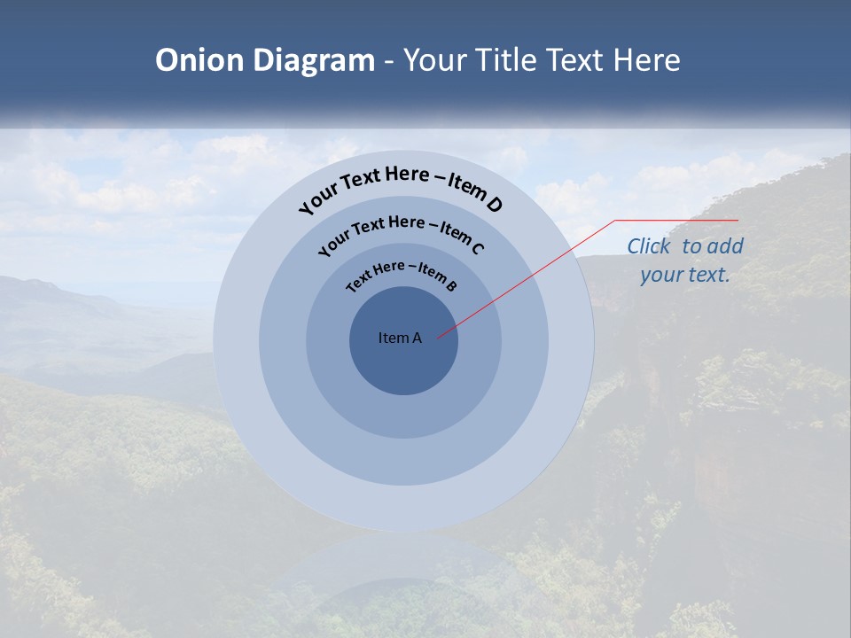 A Scenic View Of The Blue Mountains With Clouds In The Sky PowerPoint Template