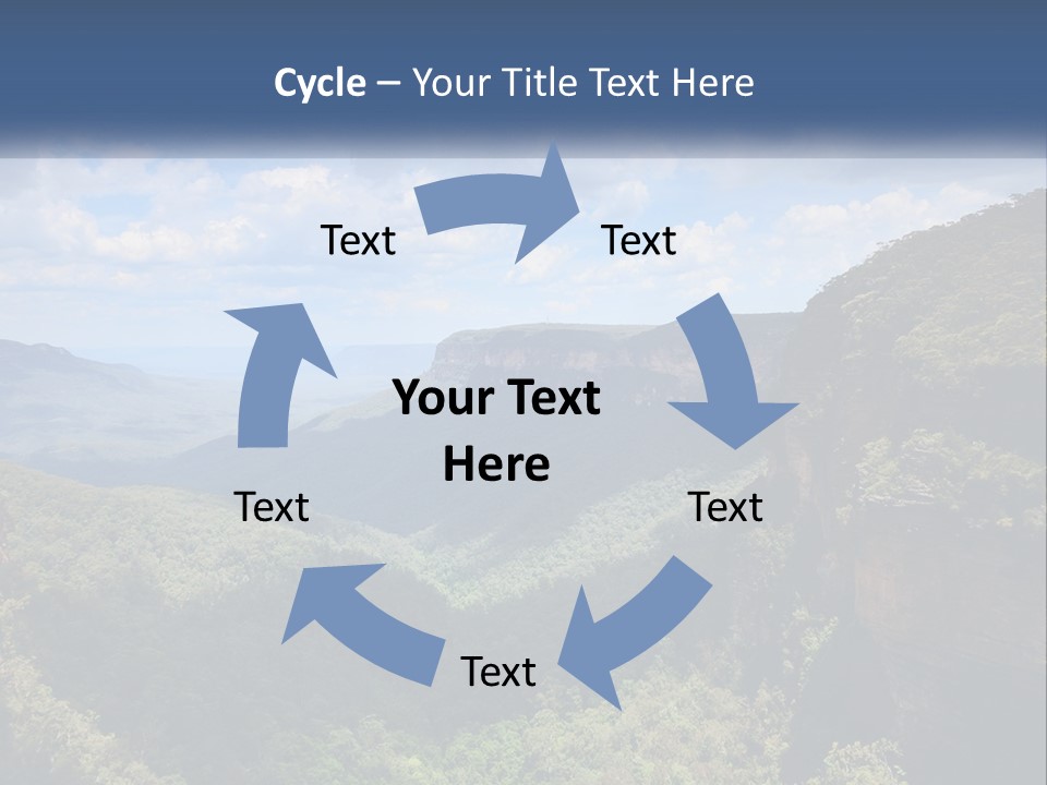 A Scenic View Of The Blue Mountains With Clouds In The Sky PowerPoint Template