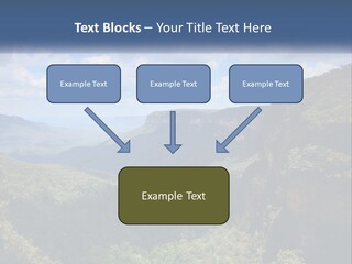 A Scenic View Of The Blue Mountains With Clouds In The Sky PowerPoint Template