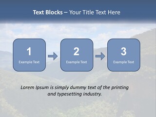 A Scenic View Of The Blue Mountains With Clouds In The Sky PowerPoint Template