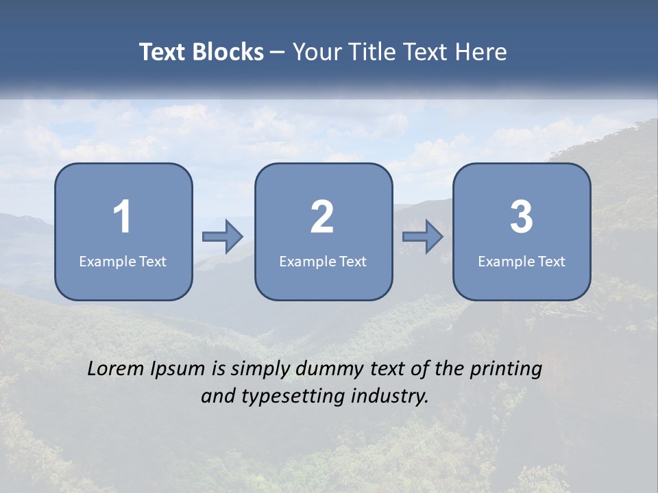 A Scenic View Of The Blue Mountains With Clouds In The Sky PowerPoint Template