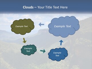 A Scenic View Of The Blue Mountains With Clouds In The Sky PowerPoint Template
