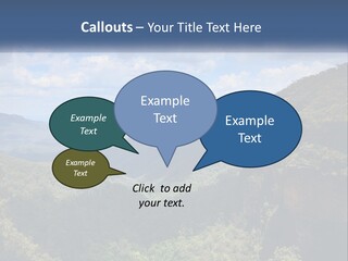 A Scenic View Of The Blue Mountains With Clouds In The Sky PowerPoint Template