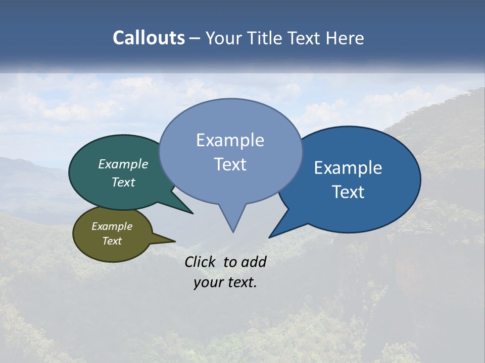 A Scenic View Of The Blue Mountains With Clouds In The Sky PowerPoint Template