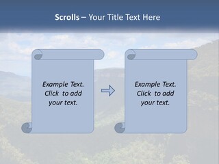 A Scenic View Of The Blue Mountains With Clouds In The Sky PowerPoint Template