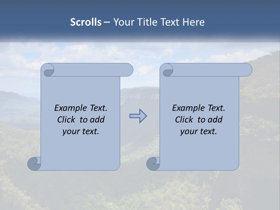 A Scenic View Of The Blue Mountains With Clouds In The Sky PowerPoint Template
