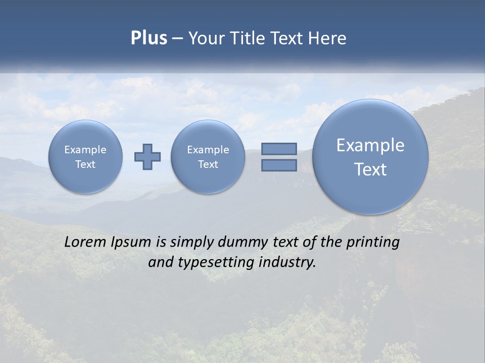 A Scenic View Of The Blue Mountains With Clouds In The Sky PowerPoint Template