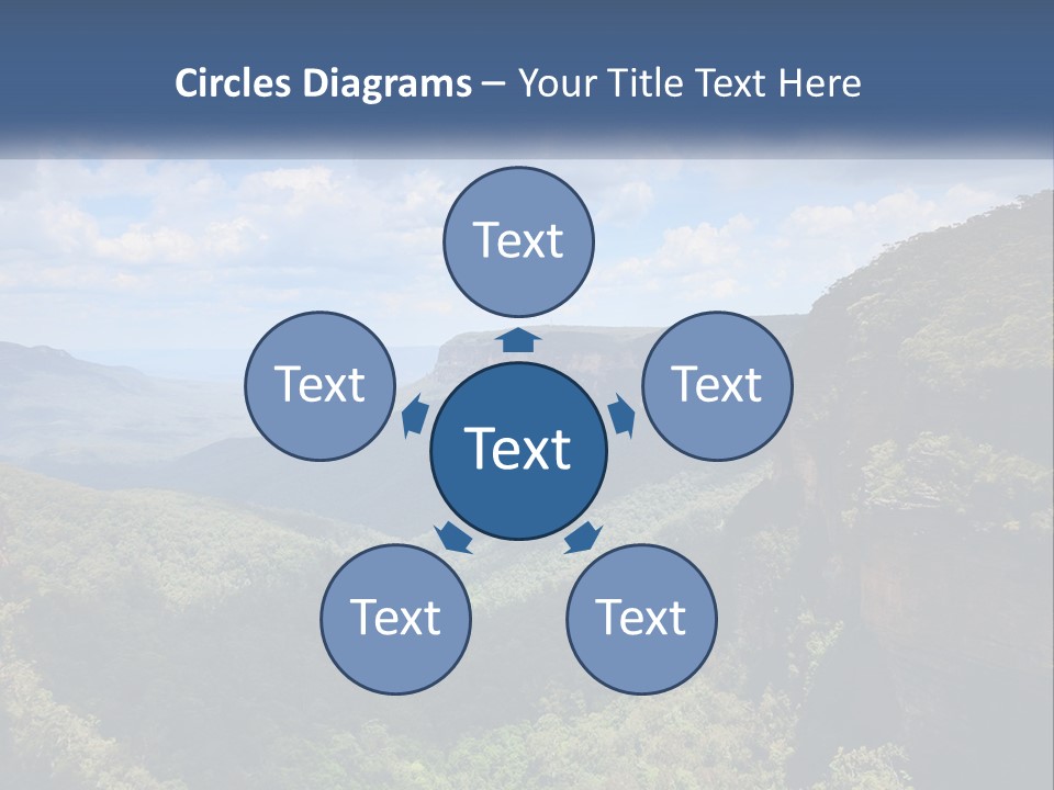 A Scenic View Of The Blue Mountains With Clouds In The Sky PowerPoint Template