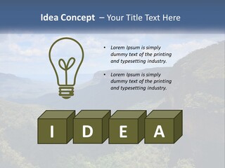 A Scenic View Of The Blue Mountains With Clouds In The Sky PowerPoint Template