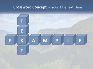 A Scenic View Of The Blue Mountains With Clouds In The Sky PowerPoint Template