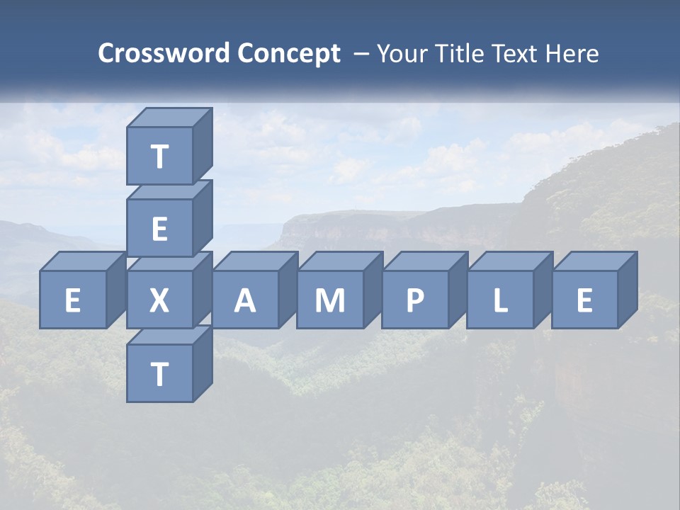 A Scenic View Of The Blue Mountains With Clouds In The Sky PowerPoint Template