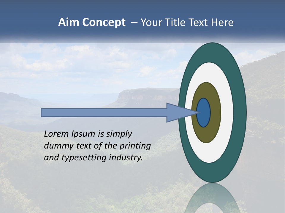 A Scenic View Of The Blue Mountains With Clouds In The Sky PowerPoint Template