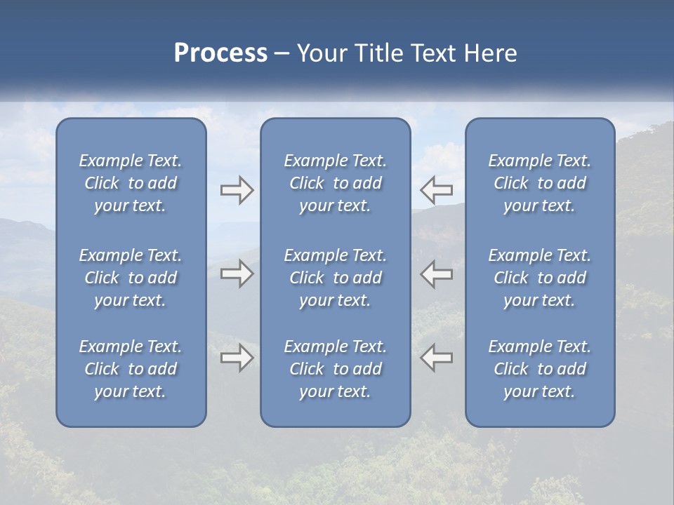 A Scenic View Of The Blue Mountains With Clouds In The Sky PowerPoint Template