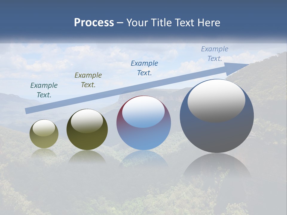 A Scenic View Of The Blue Mountains With Clouds In The Sky PowerPoint Template