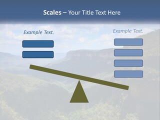 A Scenic View Of The Blue Mountains With Clouds In The Sky PowerPoint Template