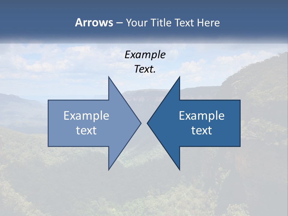 A Scenic View Of The Blue Mountains With Clouds In The Sky PowerPoint Template