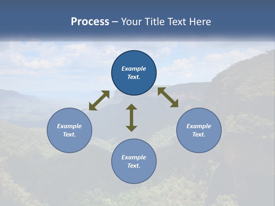 A Scenic View Of The Blue Mountains With Clouds In The Sky PowerPoint Template