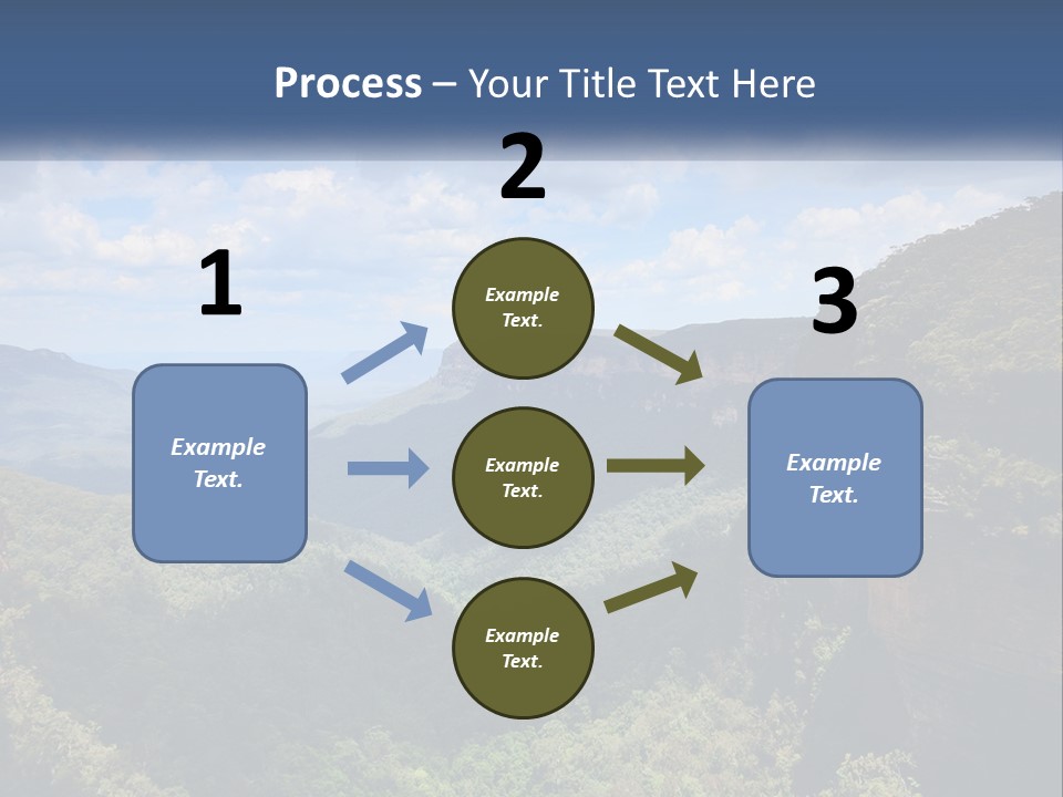 A Scenic View Of The Blue Mountains With Clouds In The Sky PowerPoint Template
