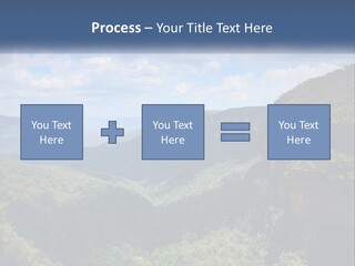 A Scenic View Of The Blue Mountains With Clouds In The Sky PowerPoint Template