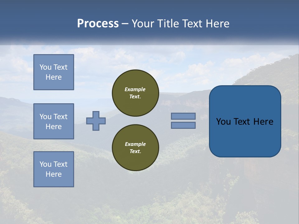 A Scenic View Of The Blue Mountains With Clouds In The Sky PowerPoint Template