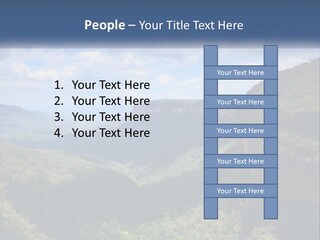 A Scenic View Of The Blue Mountains With Clouds In The Sky PowerPoint Template