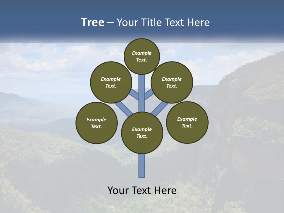 A Scenic View Of The Blue Mountains With Clouds In The Sky PowerPoint Template
